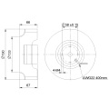 190mm diâmetro AC ventiladores centrífugos com impulsor curvada para trás